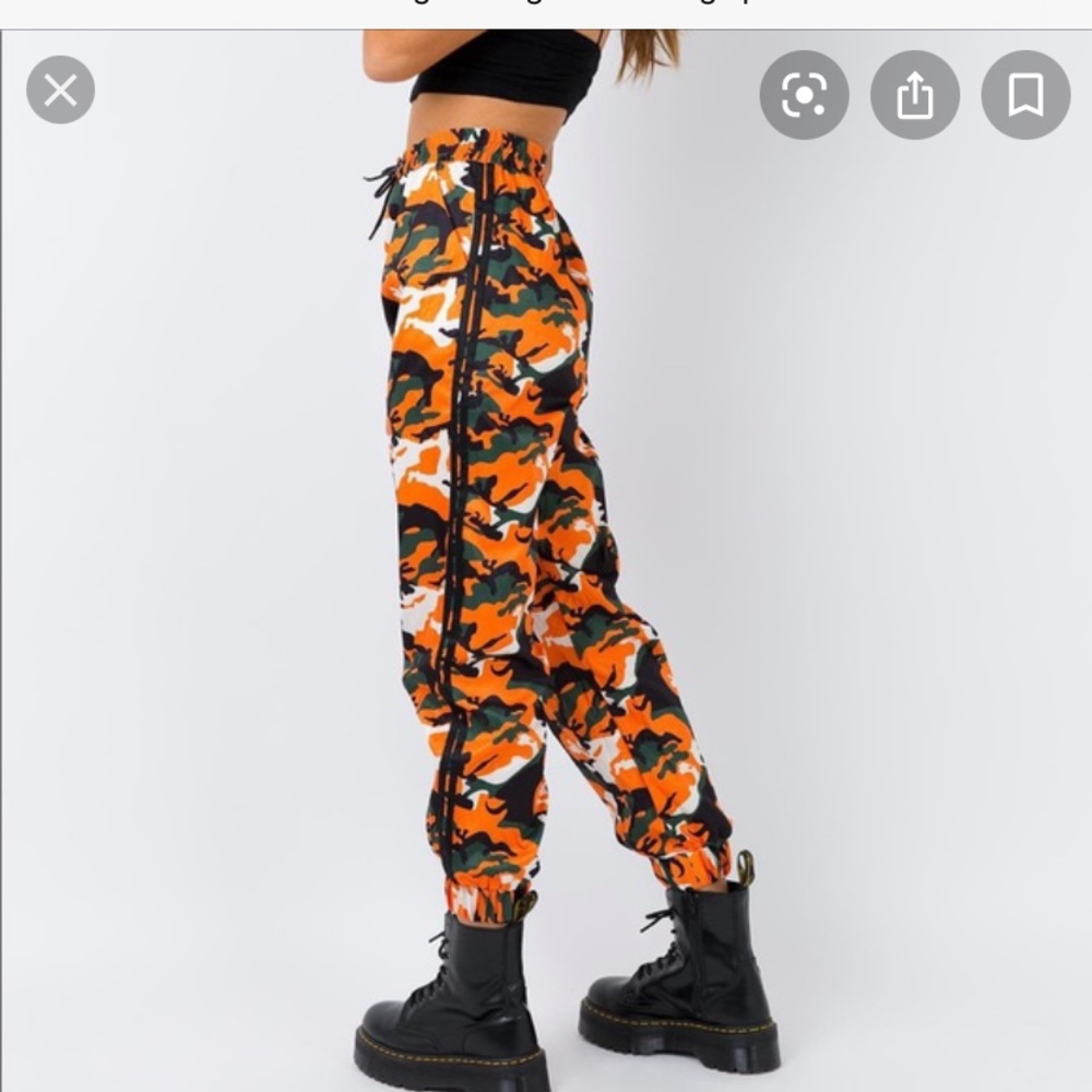I.AM.GIA Orange Camo Track Pants